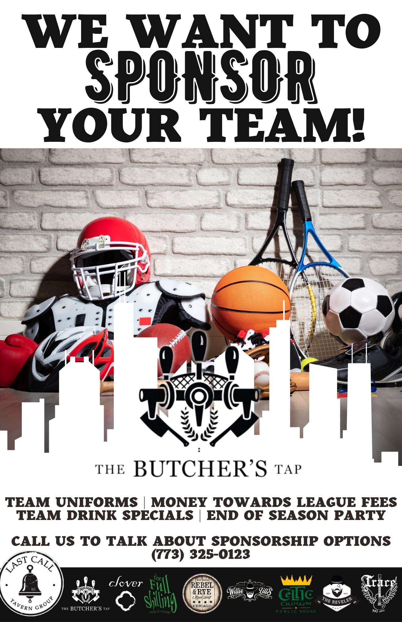 We Want To Sponsor Your Team!