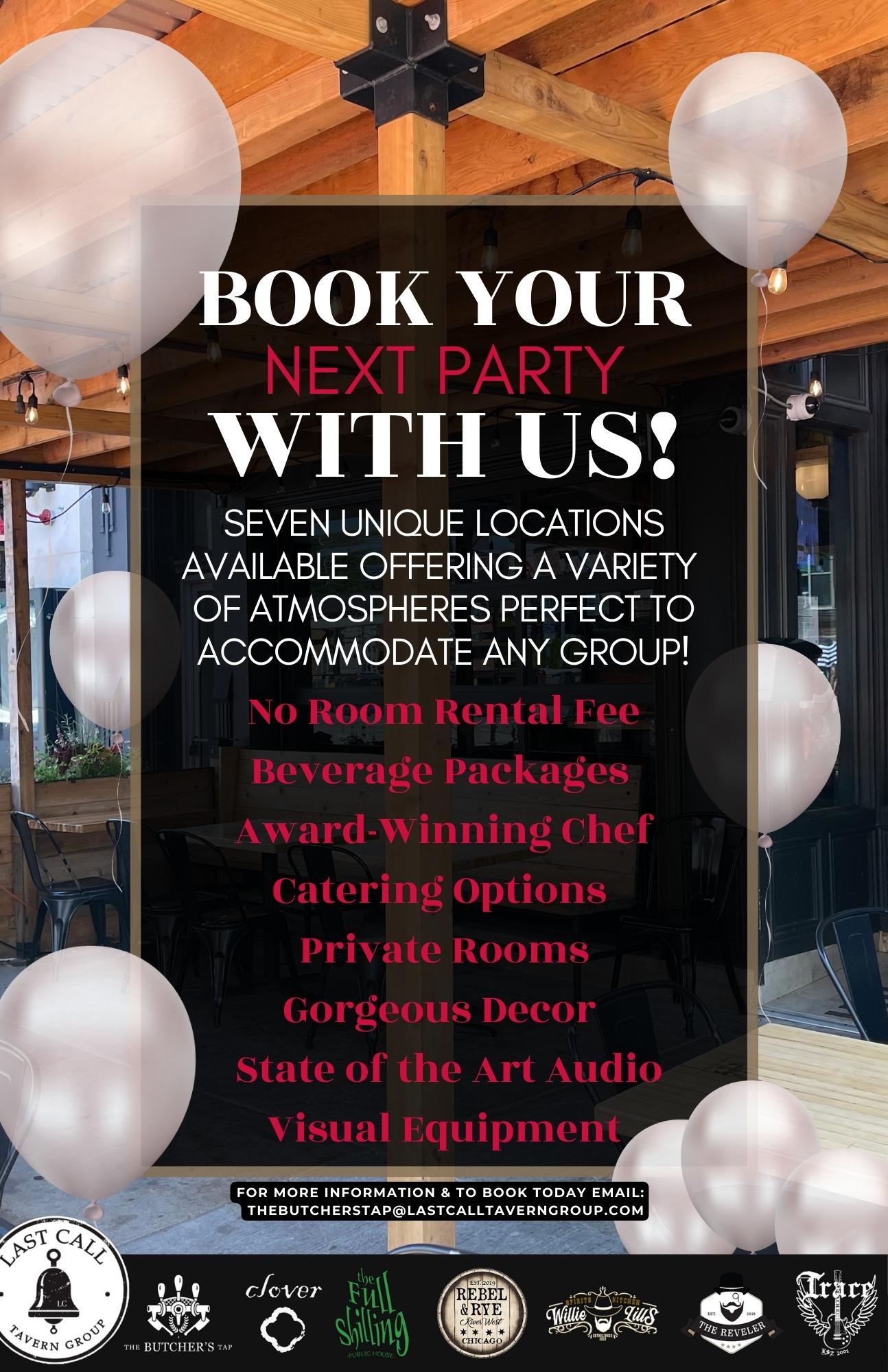 Book Your Parties With Us!-The Butchers Tap