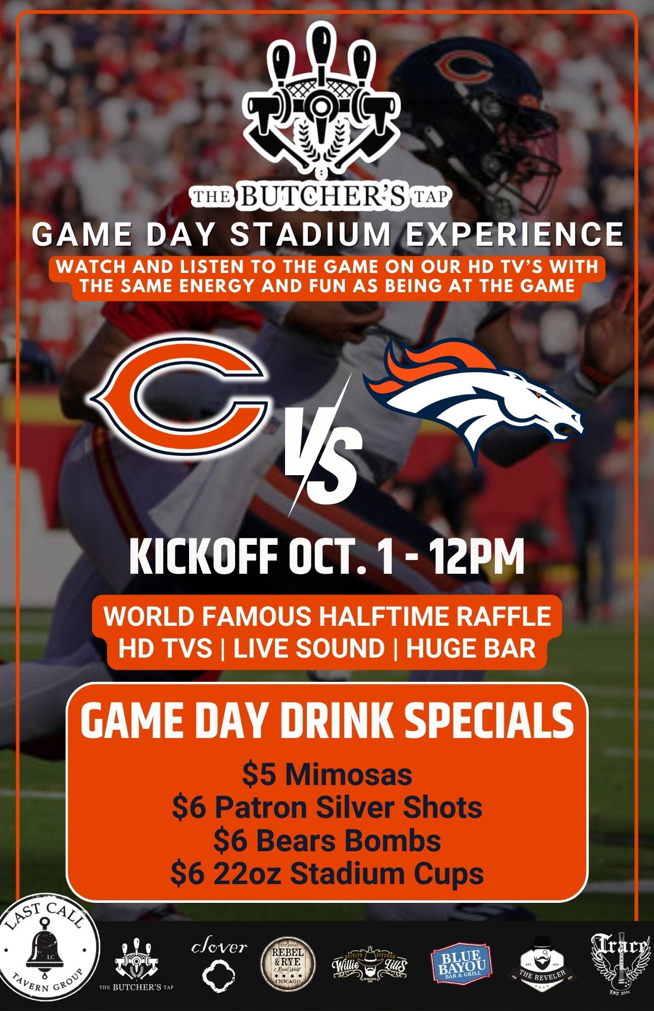 Chicago Bears Football Gameday Specials