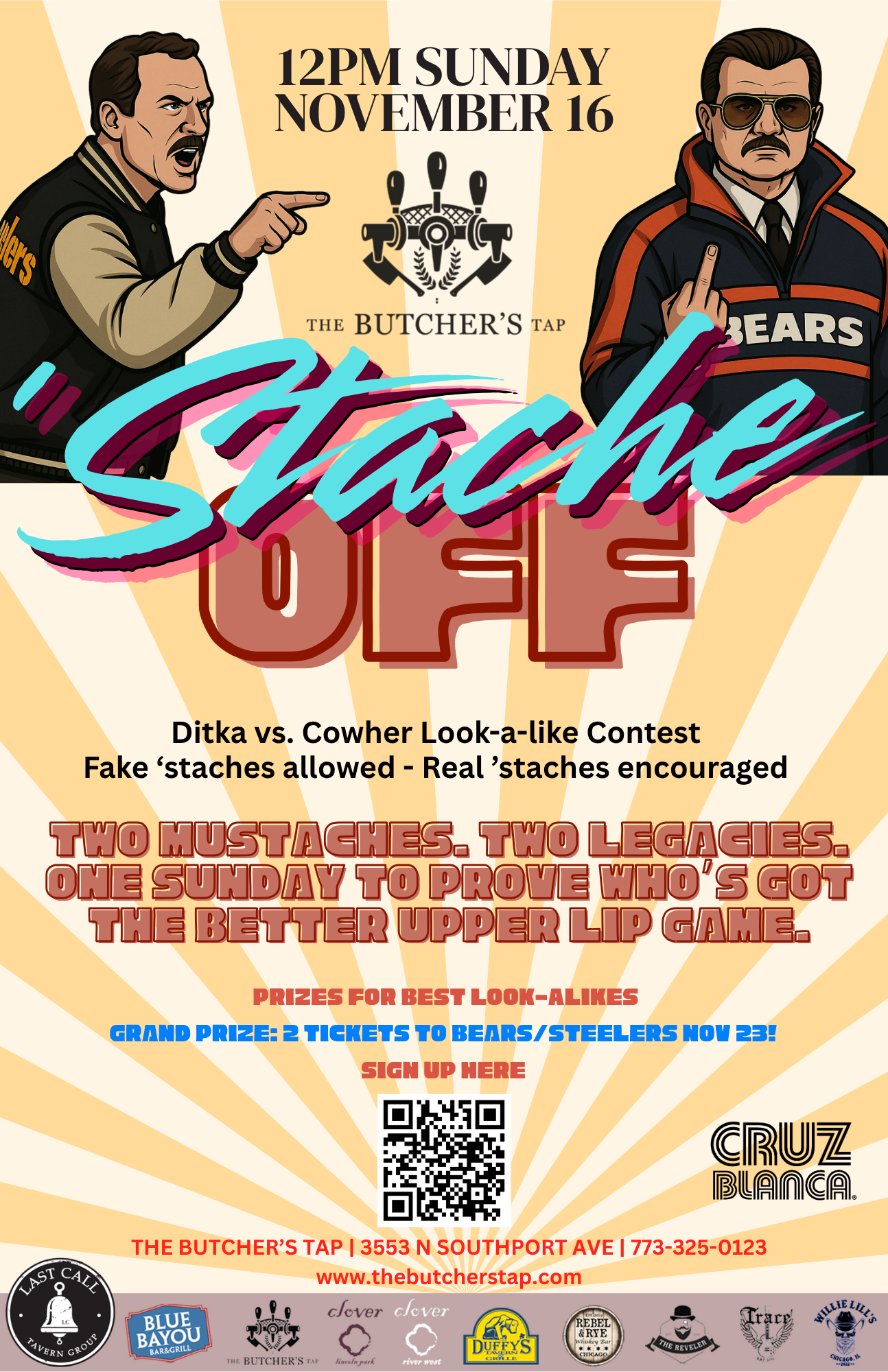‘Stache Off @ The Butcher’s Tap – Sunday, November 16th at 12PM ...