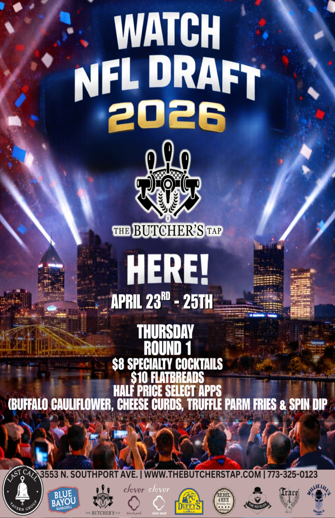 April 23–25, 2026 – NFL Draft 2026 at The Butcher’s Tap