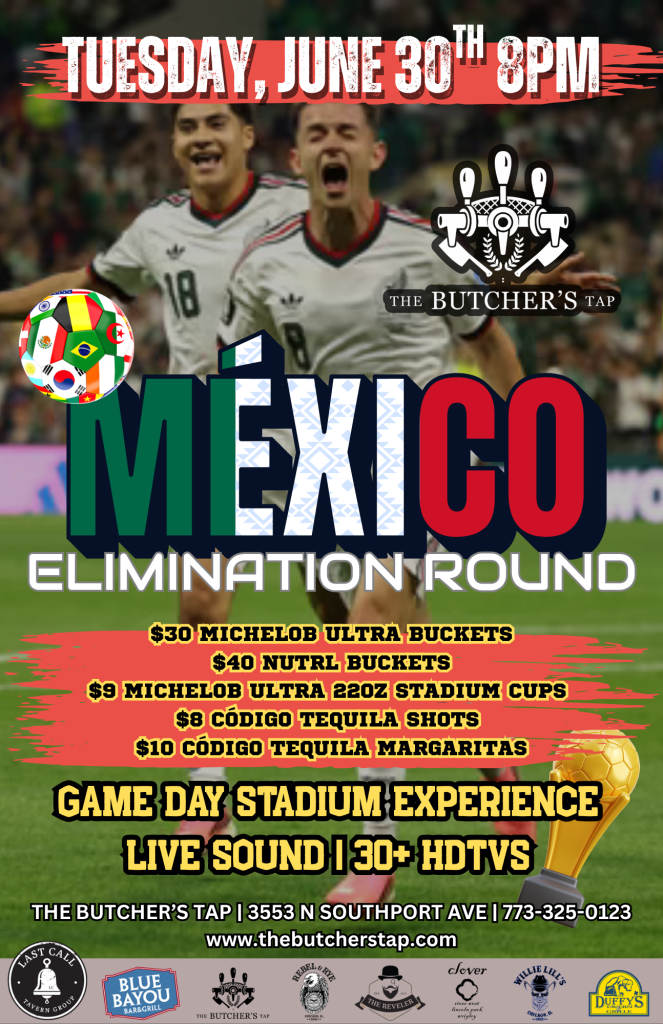 June 30, 2026 | Mexico Elimination Round Watch Party | The Butcher’s Tap