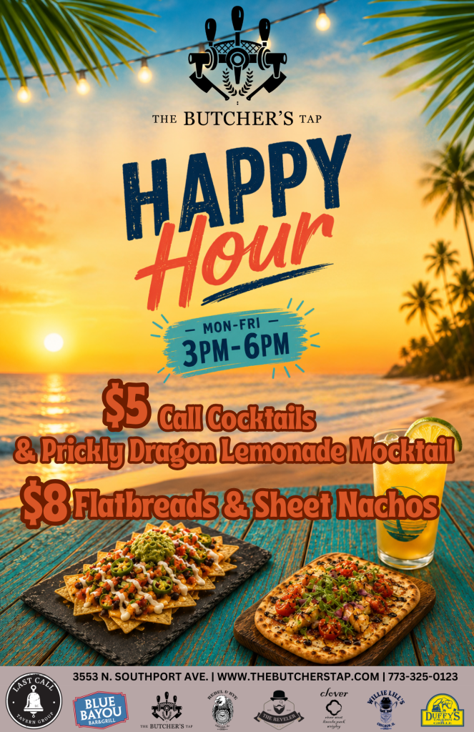 Happy Hour at The Butcher’s Tap – Monday–Friday