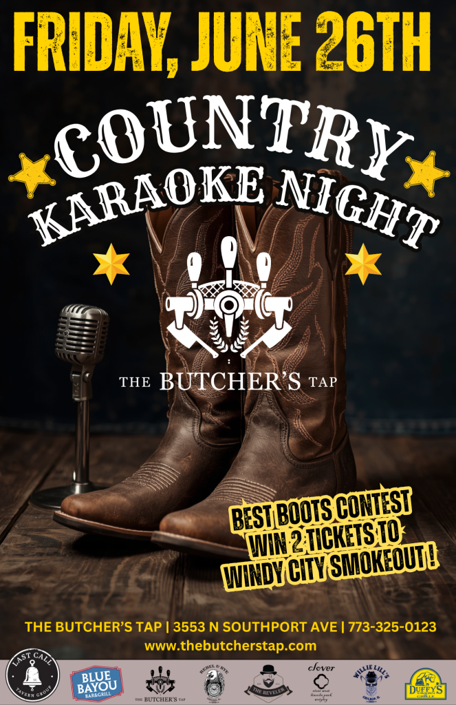 Country Karaoke Night | The Butcher's Tap | June 26, 2026
