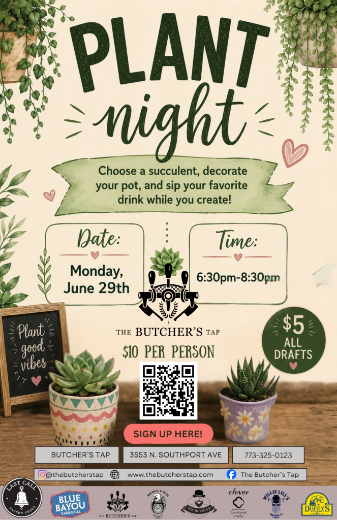 Plant Night | The Butcher's Tap | Monday, June 29th, 2026