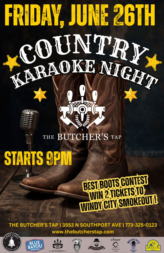 Country Karaoke Night | The Butcher's Tap | June 26, 2026