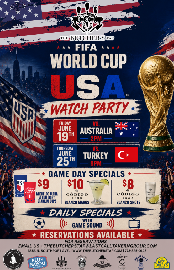 USA World Cup Watch Parties | The Butcher's Tap | June 19 & June 25, 2026