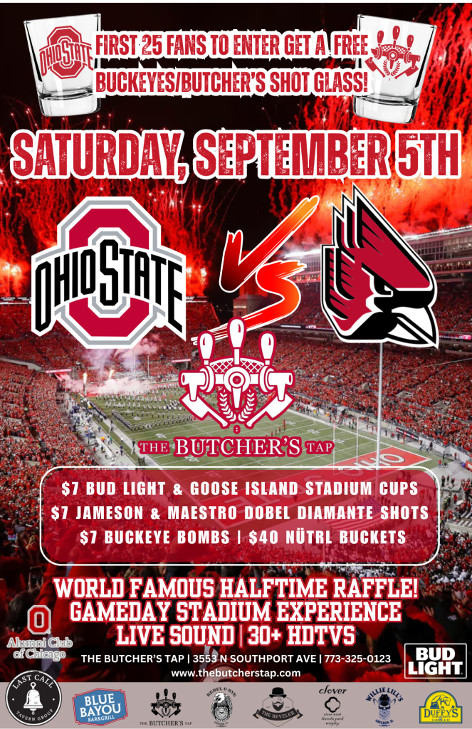 Saturday, September 5, 2026 | Ohio State vs Ball State | The Butcher’s Tap