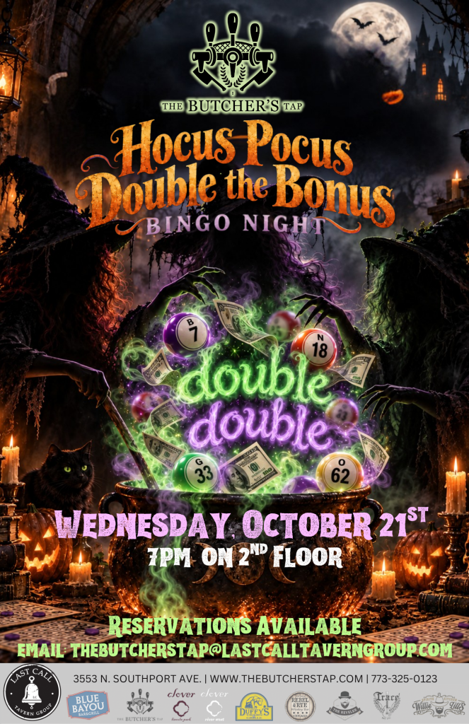 10-21-26 | Hocus Pocus Double the Bonus Bingo Night | The Butcher’s Tap