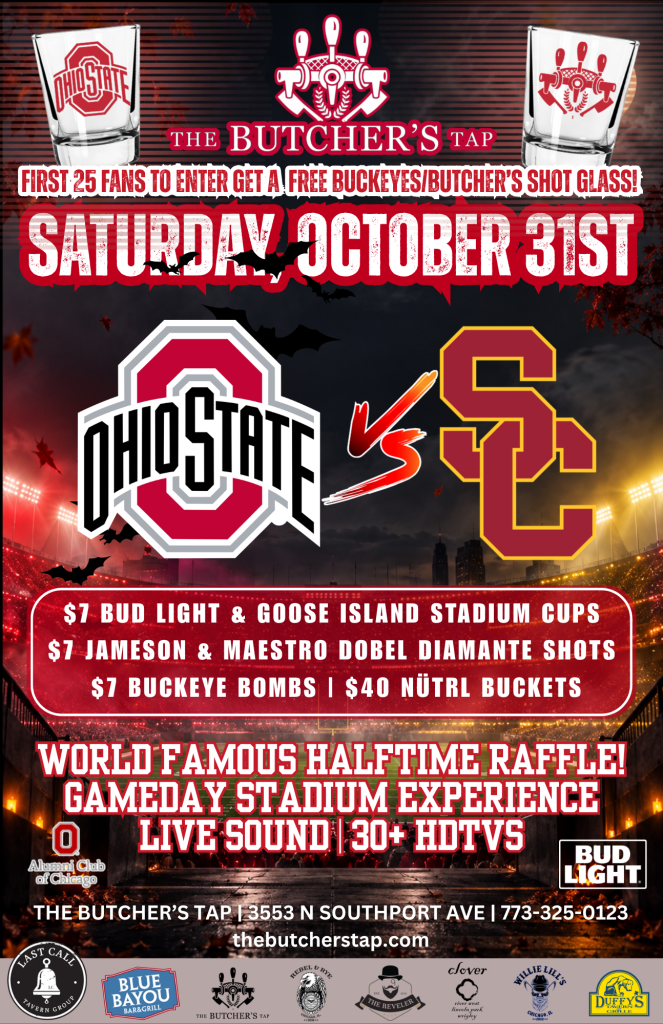 Saturday, October 31st | Ohio State at USC | The Butcher’s Tap