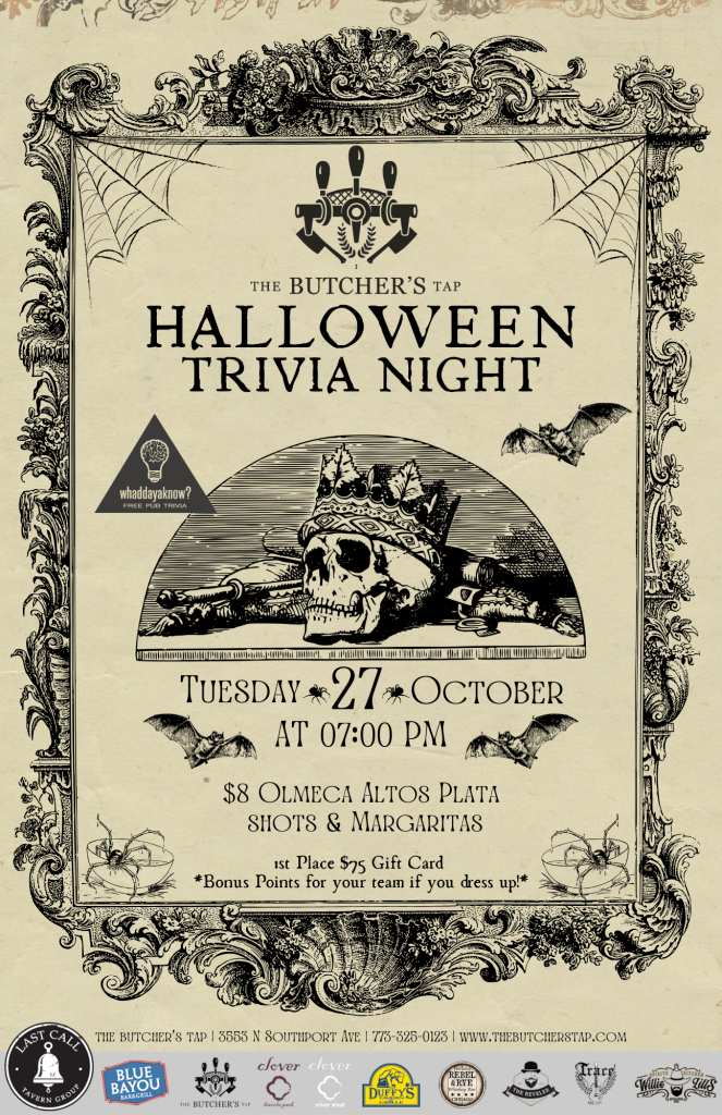 10-27-26 | Halloween Trivia Night | The Butcher’s Tap